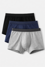 3 pcs of pack Custom solid and printed Mens boxer Trunks - Image 2